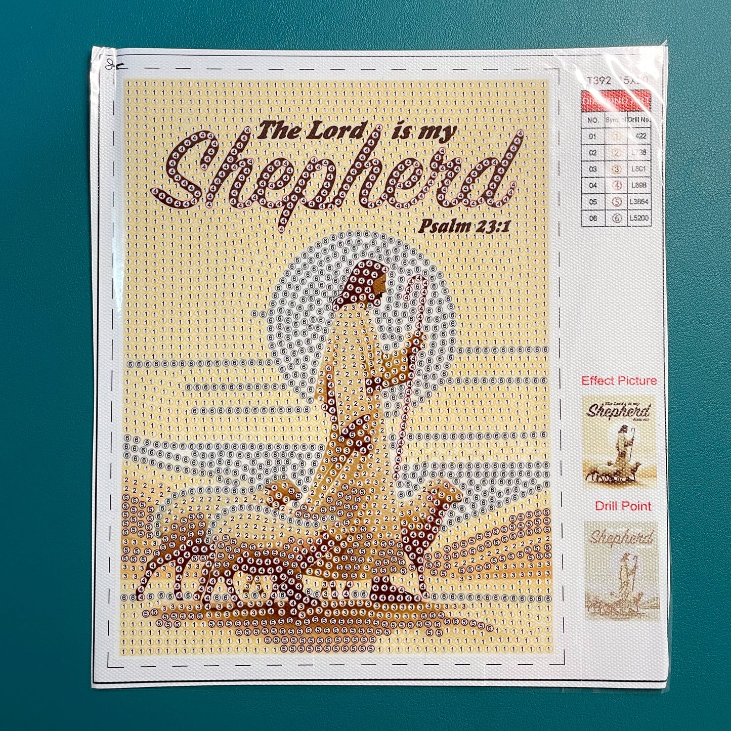 The Lord Is My Shepherd Diamond Painting, Walking Jesus with Sheep, Religious Christian Diamond Art, Wall Decor for Home, Church Gift