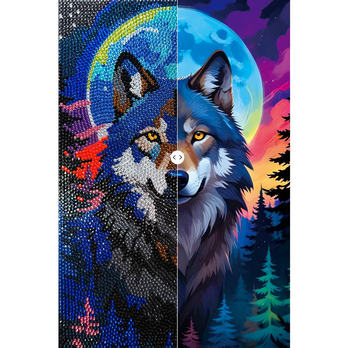 Wolf Diamond painting, Crystal Diamond Painting Kit