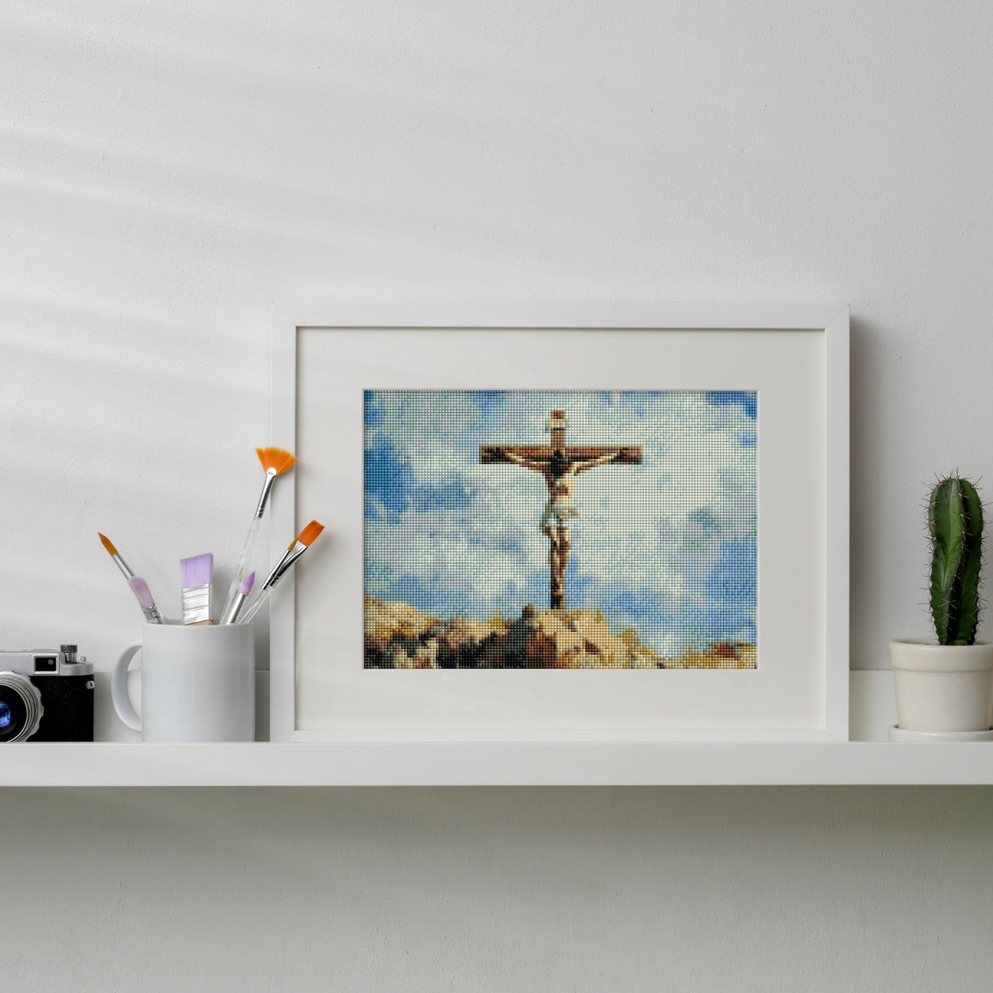 Jesus on the Cross Diamond Painting Kit, Squares Diamonds