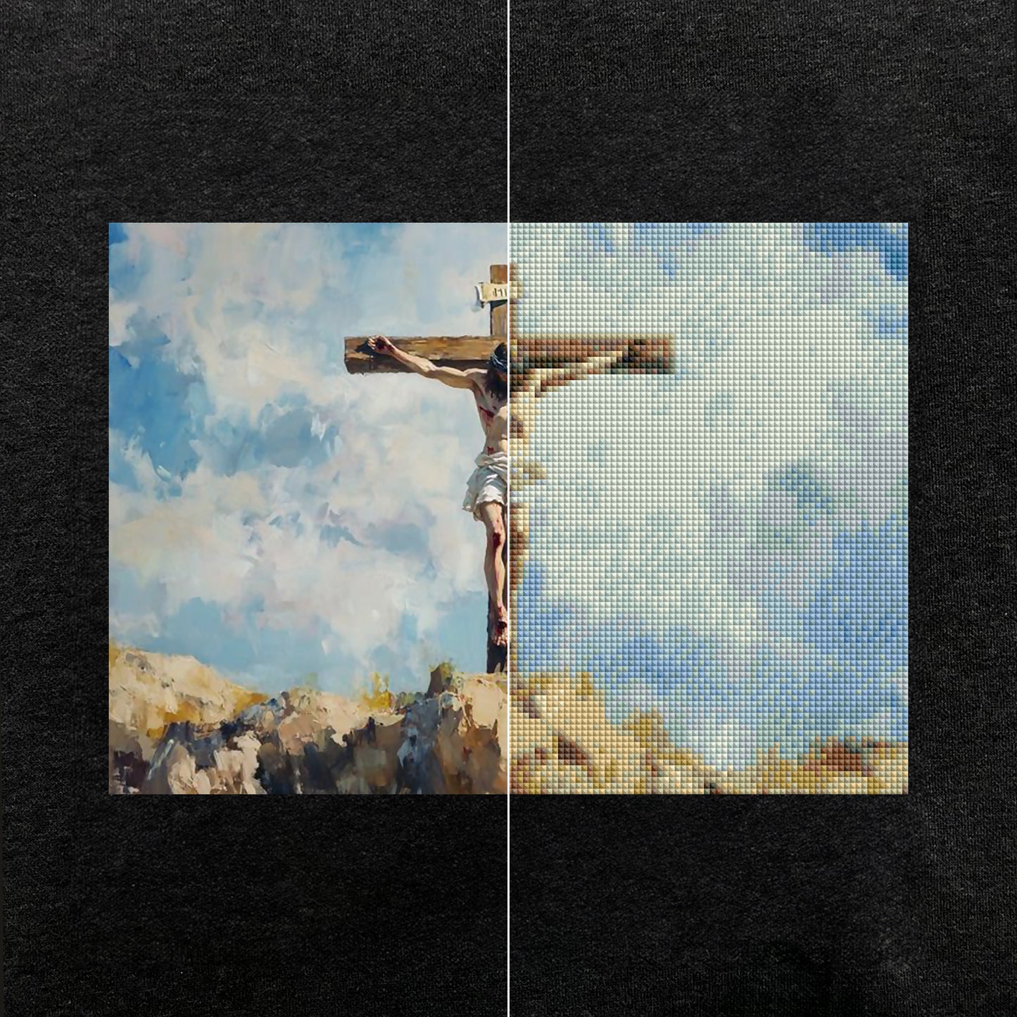 Jesus on the Cross Diamond Painting Kit, Squares Diamonds