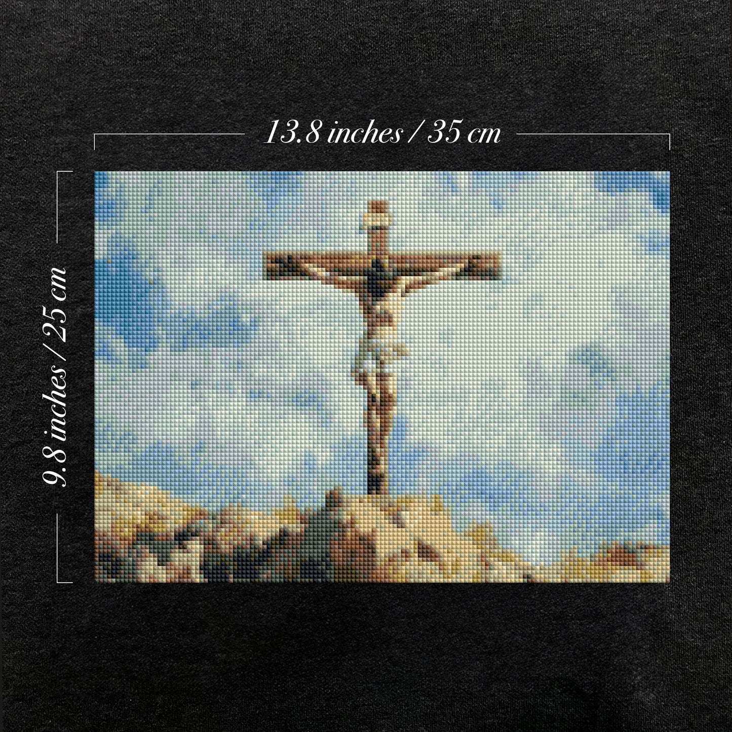 Jesus on the Cross Diamond Painting Kit, Squares Diamonds