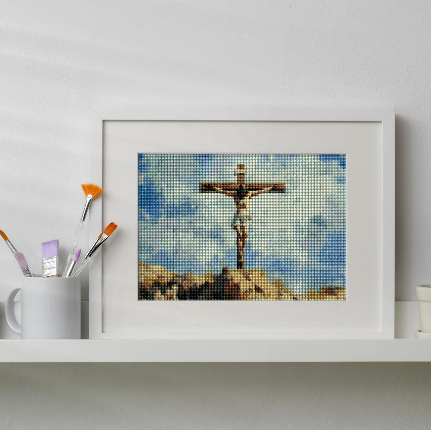 Jesus on the Cross Diamond Painting Kit, Squares Diamonds